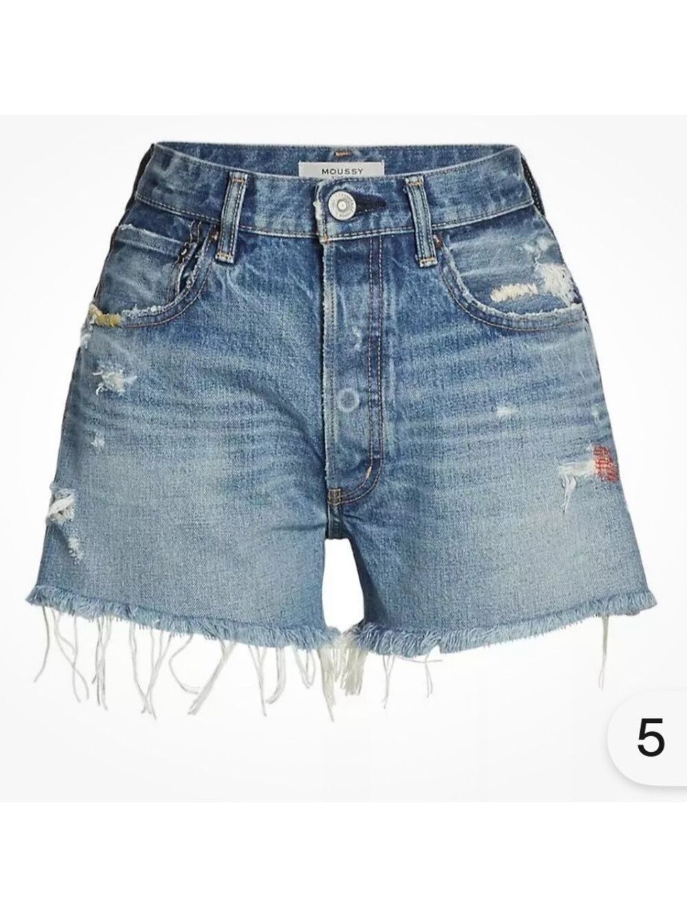 Moussy Vintage MV Calumet High-Rise Jean Denim Shorts
Distressed Size 26